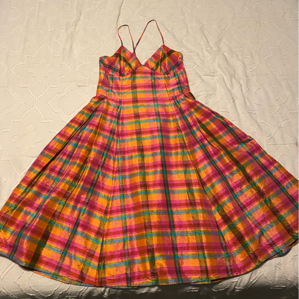 ISAAC MIZRAHI Target Silk Plaid A line Dress w/Pockets
20th Anniversary